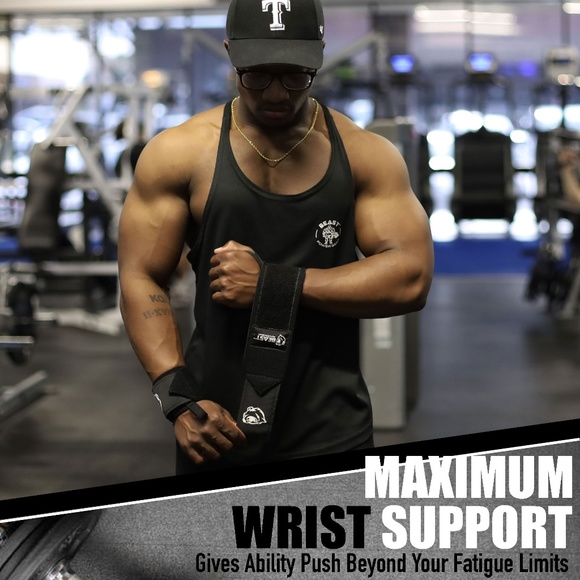 Heavy Duty Workout Wrist Wraps 18” Wrist Support for Fitness, Bodybuilding. - Picture 2 of 4